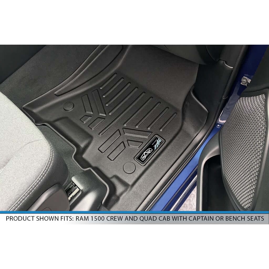 Tapetes SMARTLINER a medida para Ram 1500 Quad Cab 2019-2024 sin caja de almacenamiento debajo del asiento trasero