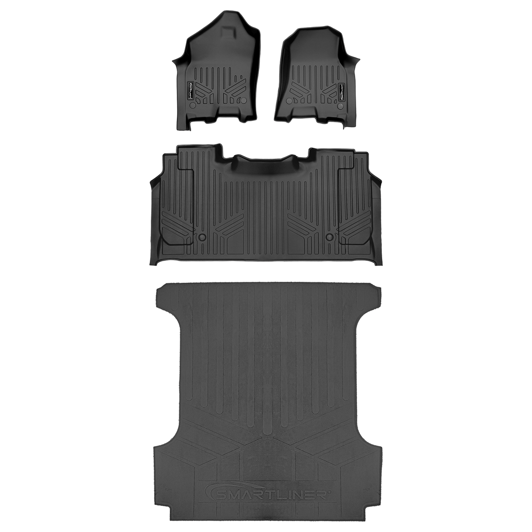 Tapetes SmartCoverage™ a medida para Ram 1500 Crew Cab 2019-2024 con caja de almacenamiento debajo del asiento trasero