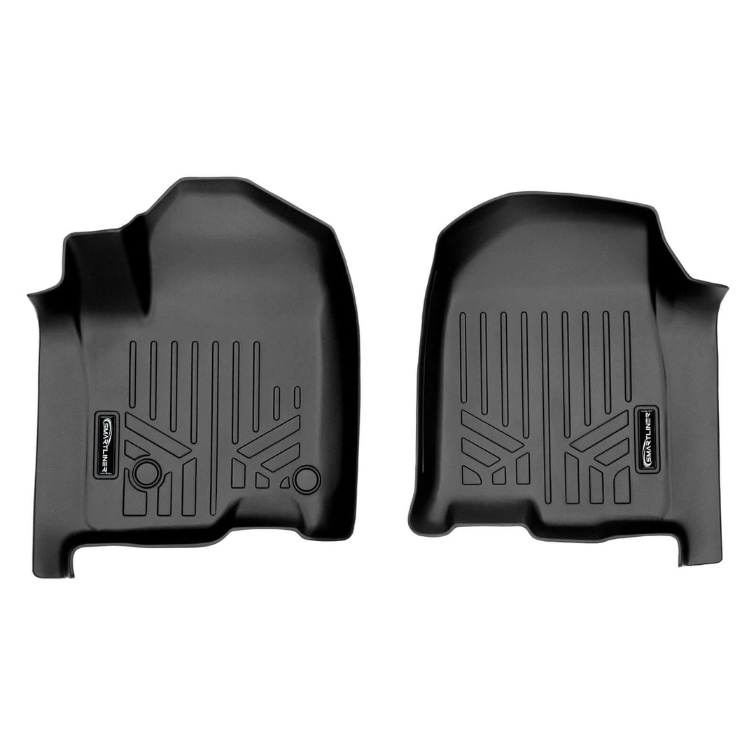 SmartCoverage™ Floor Liners For 2019-2026 Chevy Silverado 1500/ GMC Sierra 1500 Crew Cab | Carpet | (1st Row Bucket) [2nd Row Storage]