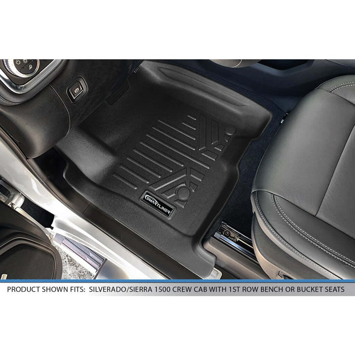 SmartCoverage™ Floor Liners For 2019-2026 1500 Silverado/Sierra Crew Cab 2019-2024 Crew Cab