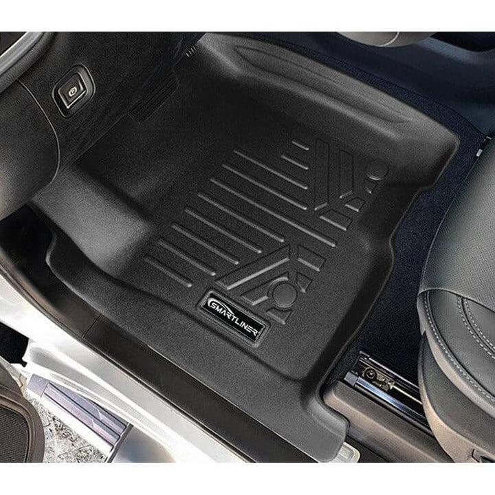 Smart Trim™ Floor Liners For 2019-2026 Chevy Silverado 1500 Double Cab | Carpet | (1st Row Bench) without OTH coverage [No 2nd Row Storage]