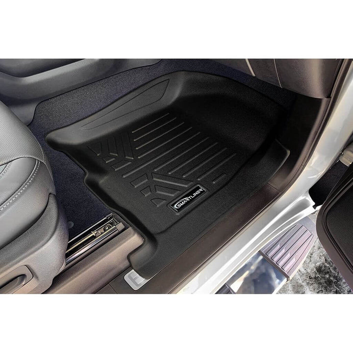 SmartCoverage™ Floor Liners For 2019-2026 Chevy Silverado 1500/ GMC Sierra 1500 Crew Cab | Carpet | (1st Row Bucket) [2nd Row Storage]