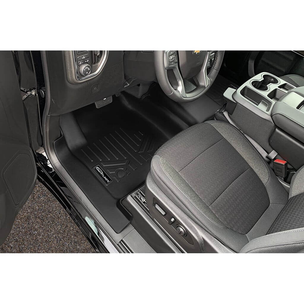 SMARTLINER Floor Liners for 2020-2025 Chevy Silverado 2500 HD | 3500 HD (Crew Cab|Carpet|(1st Row Bench)|(OTH)|[2nd Row Storage]