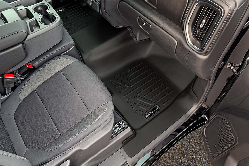 SmartCoverage™ Floor Liners For 2019-2026 Chevy Silverado 1500 Crew Cab (1st Row Bench) (OTH) | Carpet [No 2nd Row Storage]