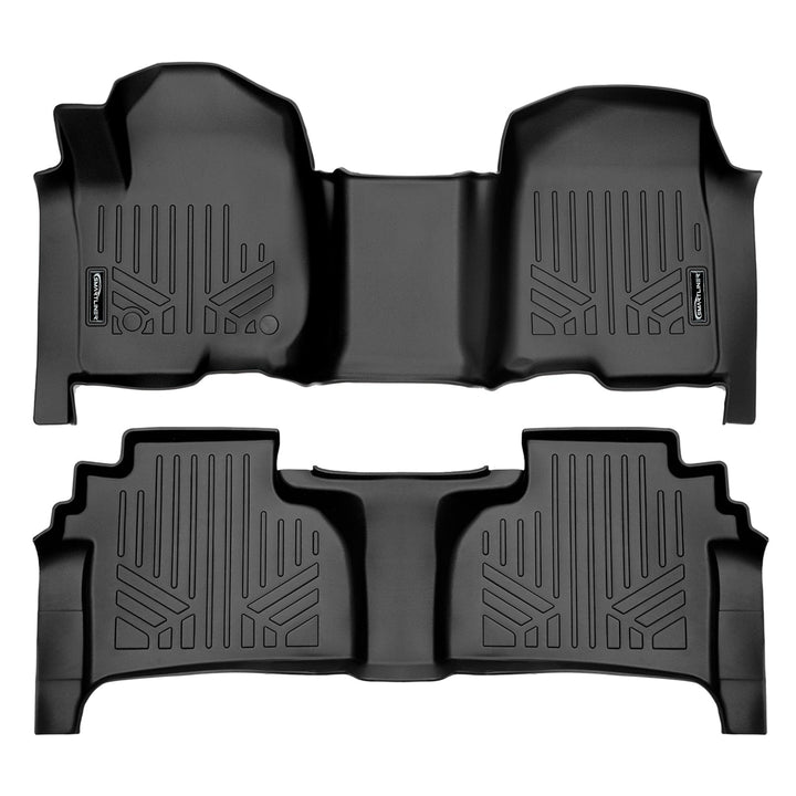SMARTLINER Custom Fit Floor Liners For 2019-2026 GMC Sierra 1500 Double Cab with Carpet Flooring and 1st Row Bench Seat and OTH Coverage (with 2nd Row Under Seat Storage)