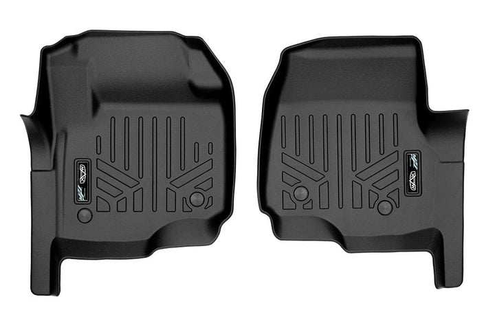 Tapetes SMARTLINER a medida para Ford F-250/F-350 Super Crew Cab 2017-2025 con piso de vinilo | Asiento corrido de la primera fila | Sin cobertura de la parte trasera | Con almacenamiento debajo del asiento