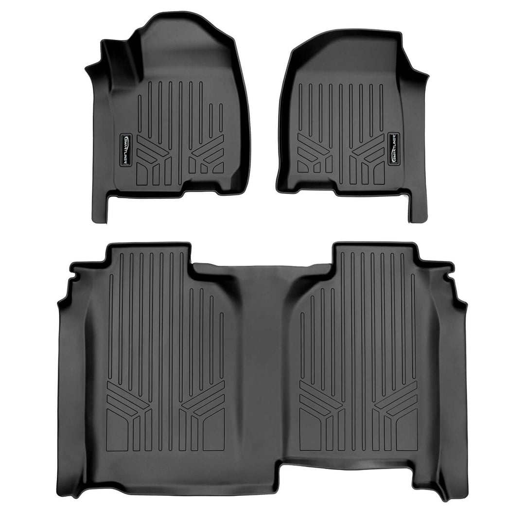 SMARTLINER Floor Liners for 2020-2026 Chevy Silverado 2500 HD | 3500 HD (Crew Cab|Vinyl|(1st Row Bench)|(No OTH)|[No 2nd Row Storage]