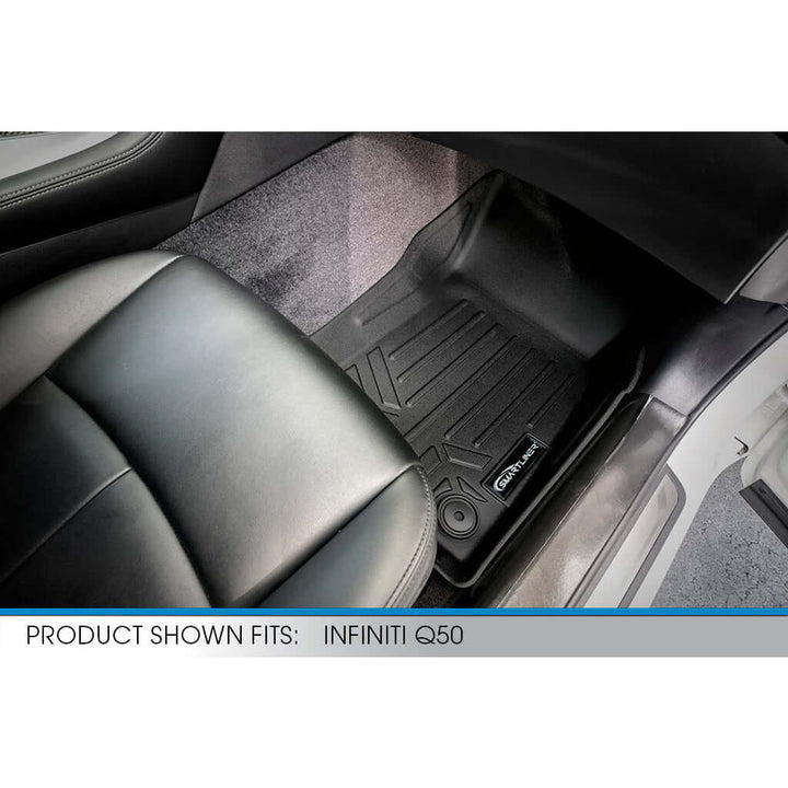 SMARTLINER Custom Fit Floor Liners For 2018-2025 Infiniti Q50 (With Spare Tire)