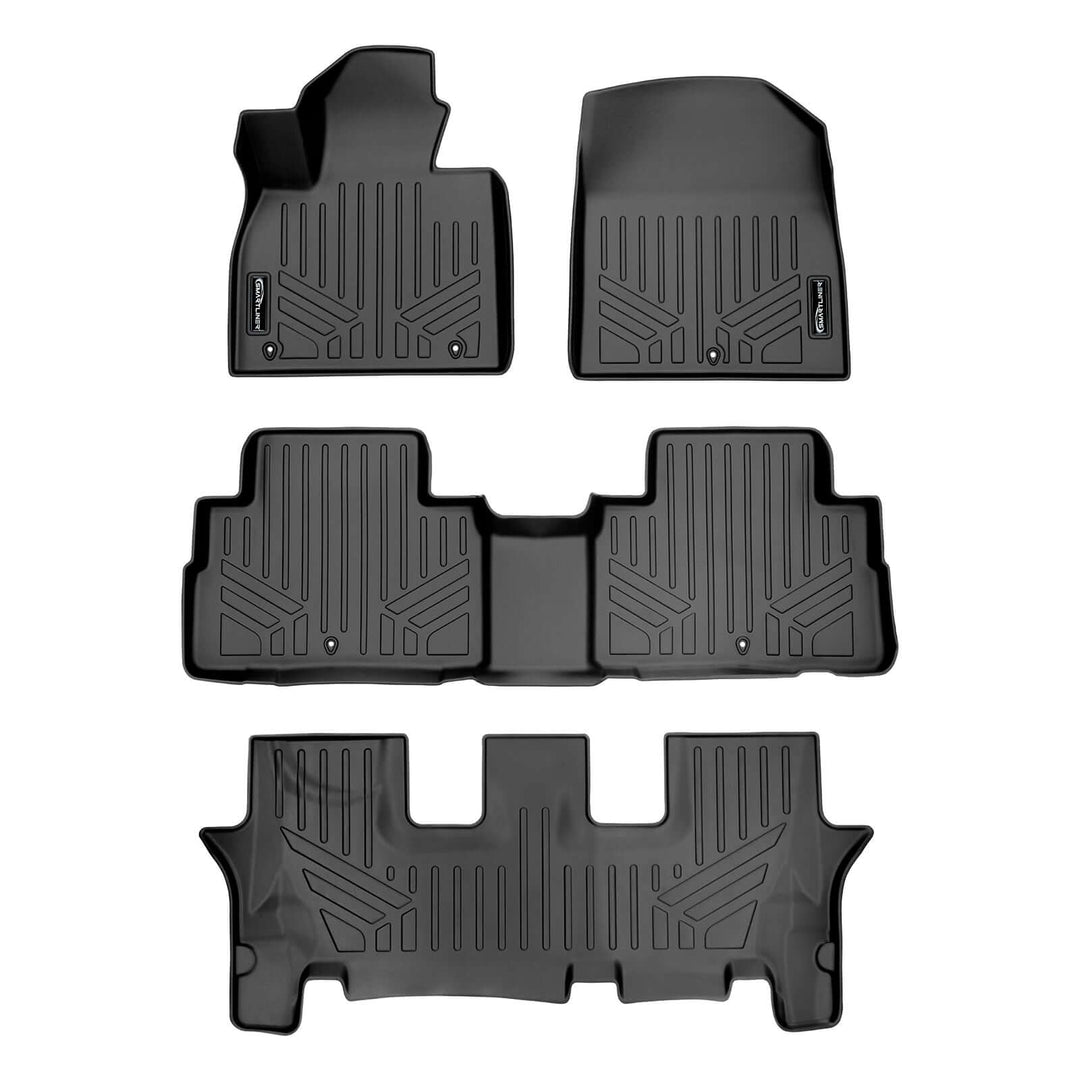 SMARTLINER Floor Liners for 2020-2025 Hyundai Palisade (2nd Row Bucket) and No In Between Coverage