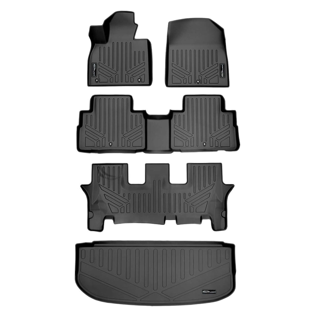 SMARTLINER Floor Liners for 2020-2025 Hyundai Palisade (2nd Row Bucket) and No In Between Coverage