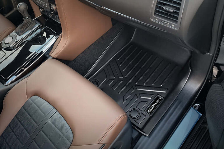 SMARTLINER Custom Fit Floor Liners For 2019-2024 Infiniti QX80 and 2019-2024 Nissan Armada No Bucket Seats & Center Console Only