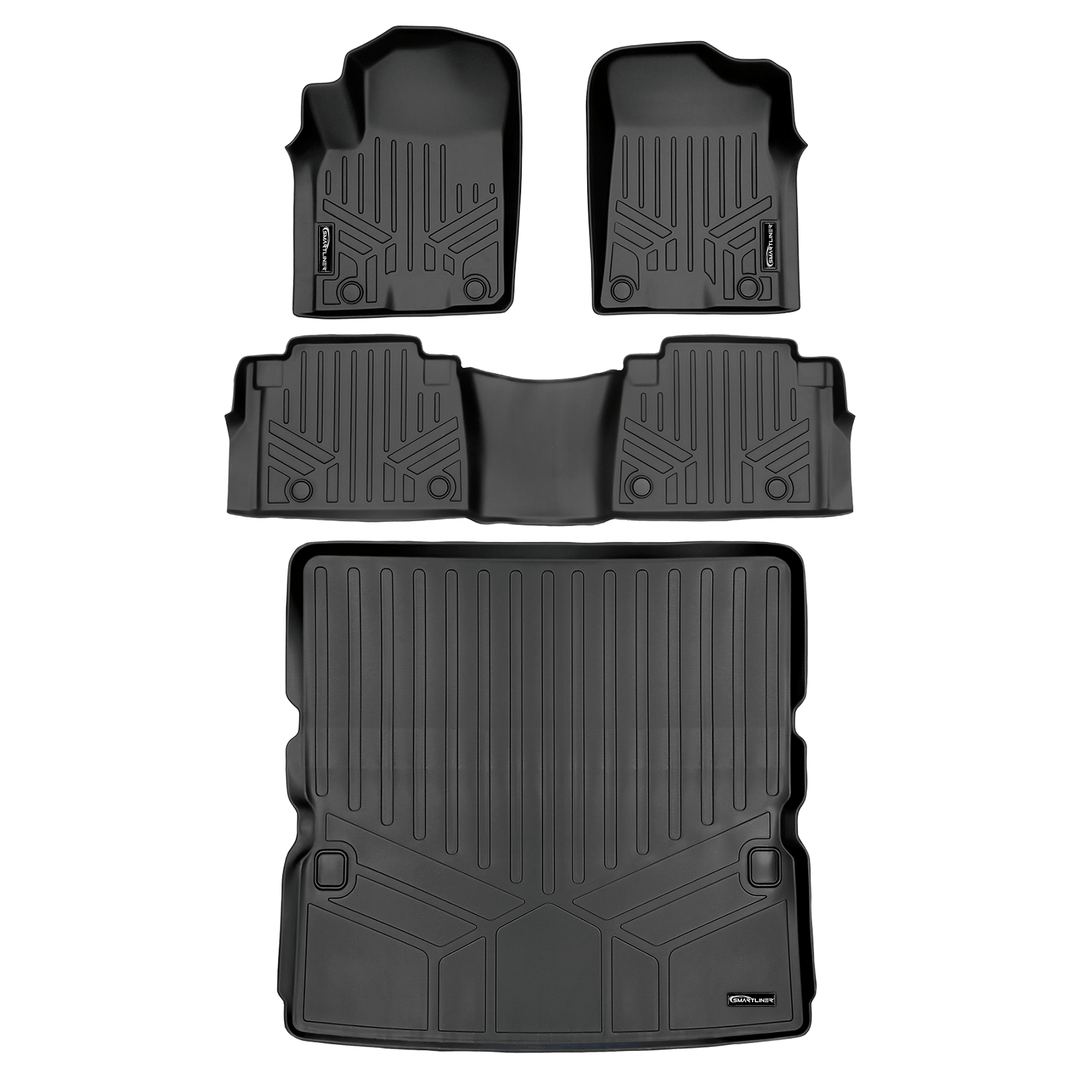 SMARTLINER Custom Fit Floor Liners For 2019-2024 Infiniti QX80/ 2019-2024 Nissan Armada With Bucket Seats & Center Console Only