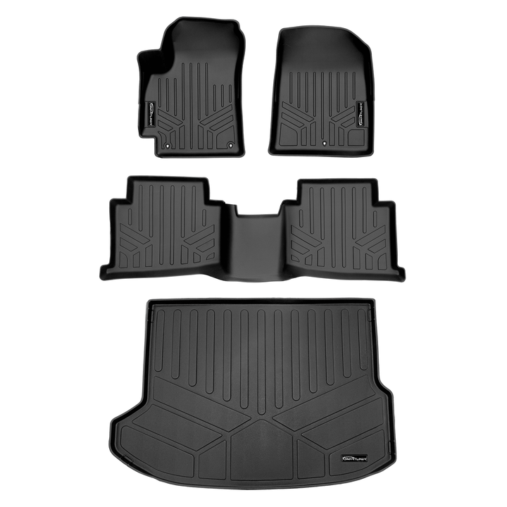 SMARTLINER All Weather Protection Custom Fit Black Cargo Liner Compatible With 2024 - 2026 Kia Seltos with Cargo Area in Upper Position with Subwoofer