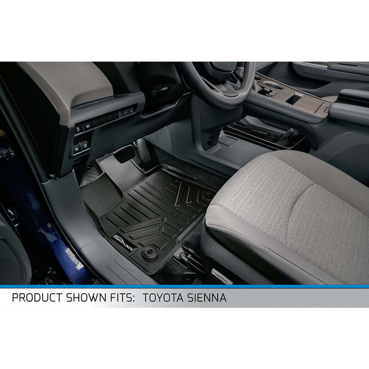 SMARTLINER Custom Fit Floor Liners For 2021-2026 Toyota Sienna with 2nd Row Bench Seat