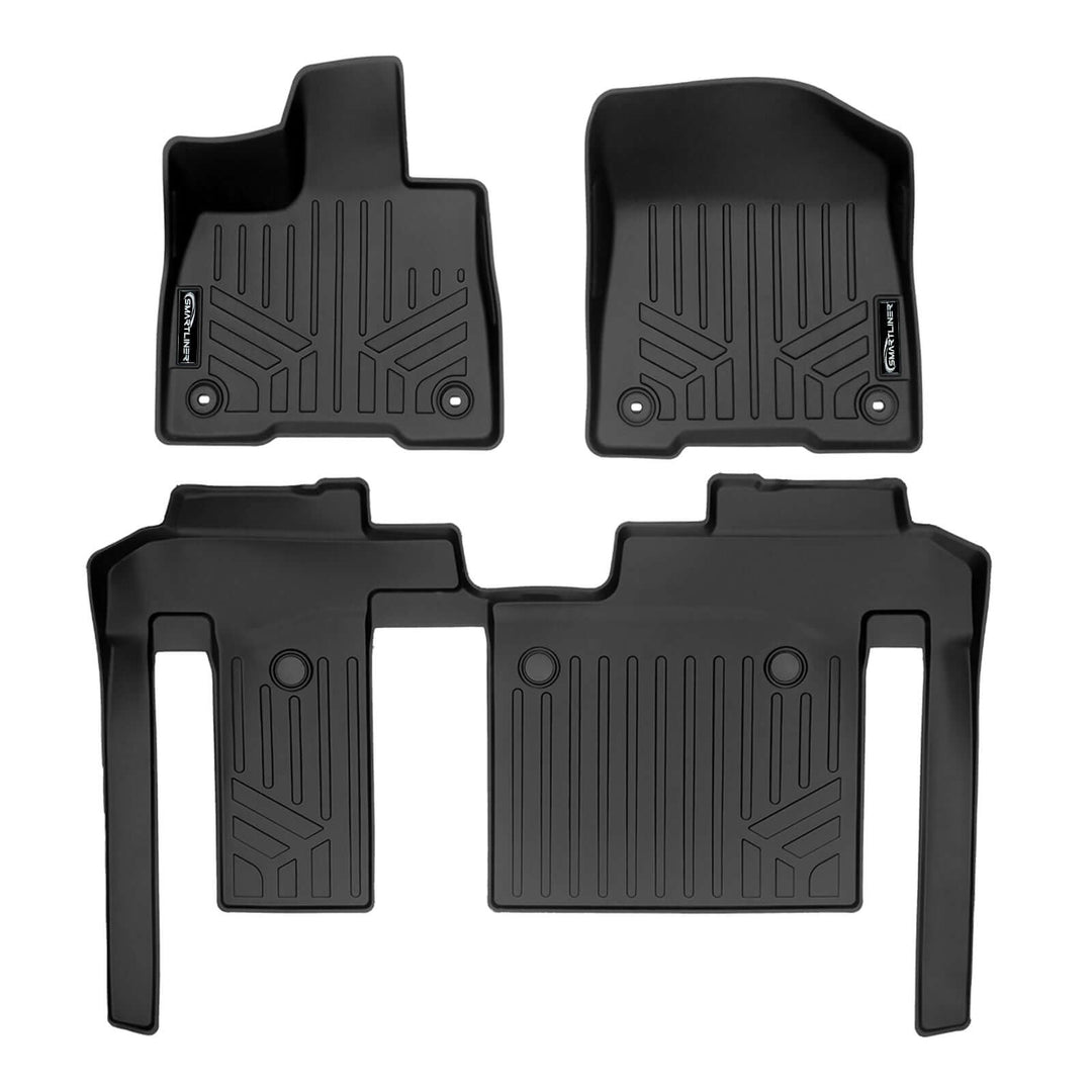SMARTLINER Custom Fit Floor Liners For 2021-2026 Toyota Sienna with 2nd Row Bench Seat