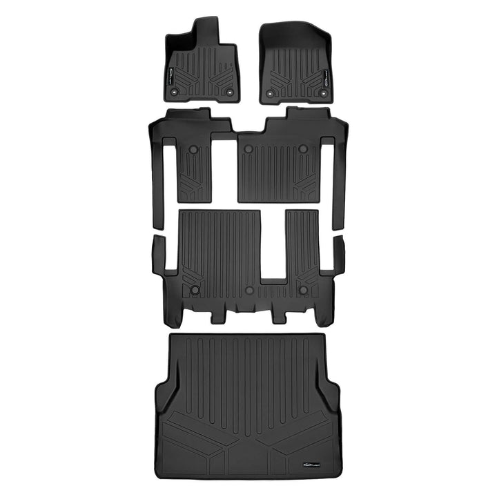 SMARTLINER Custom Fit Floor Liners For 2021-2026 Toyota Sienna with 2nd Row Bench Seat no Spare Tire