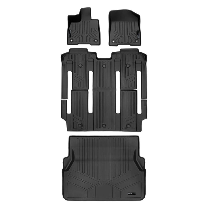 SMARTLINER Custom Fit Floor Liners For 2021-2026 Toyota Sienna with 2nd Row Bucket Seats no Spare Tire
