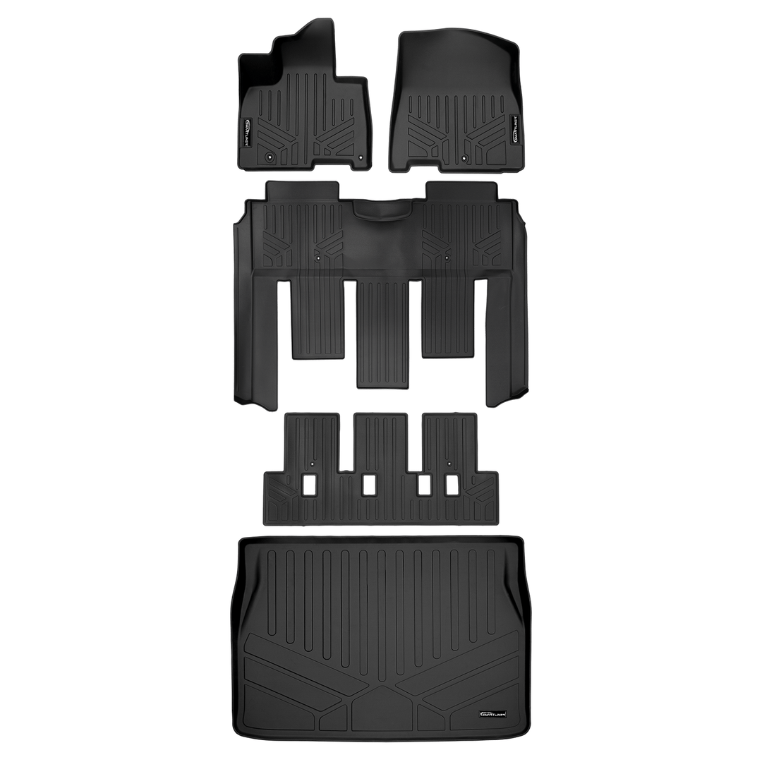 SMARTLINER Floor Liners for 2022-2026 Kia Carnival (7 Passenger Models With 2nd Row VIP Seats)