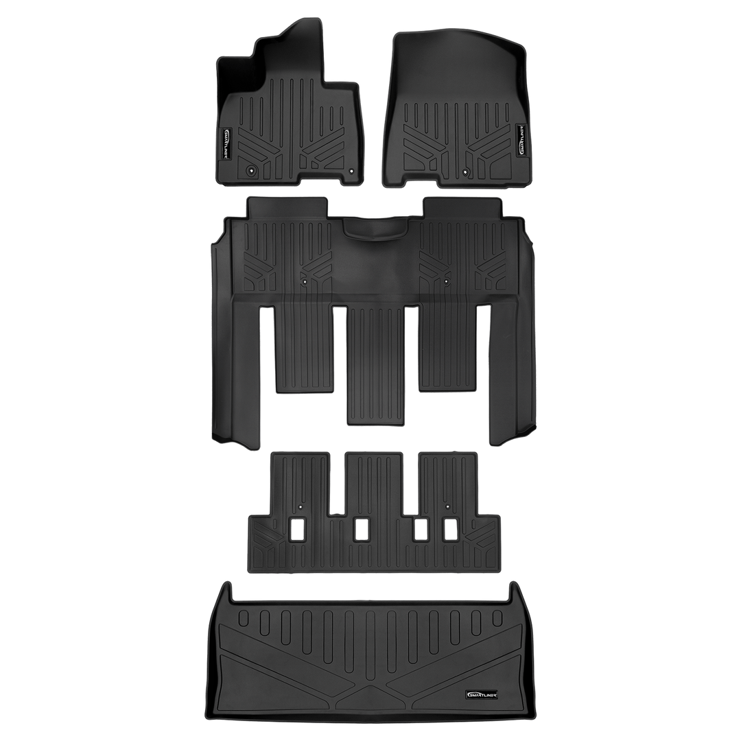 SMARTLINER Floor Liners for 2022-2026 Kia Carnival (7 Passenger Models With 2nd Row VIP Seats)