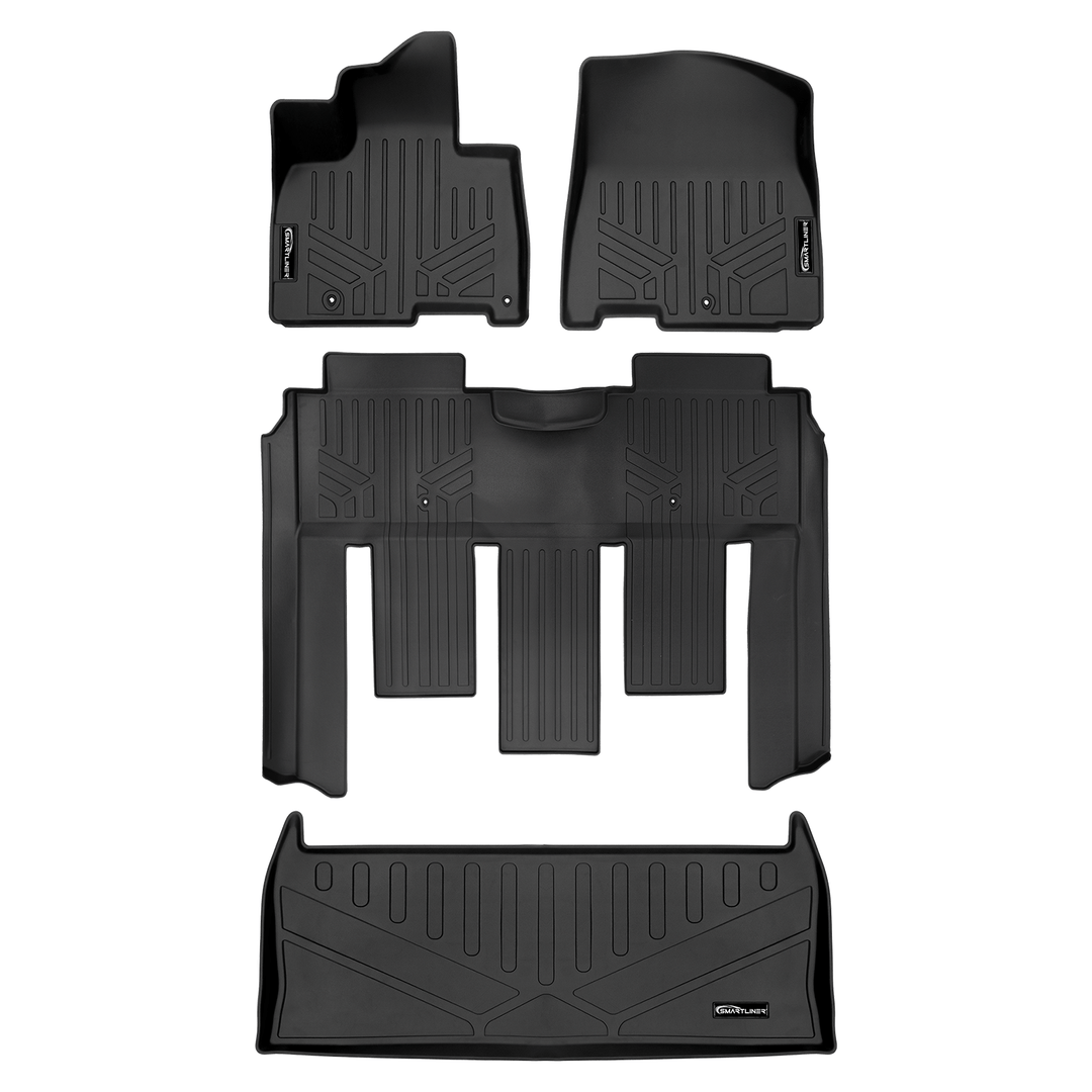 SMARTLINER Floor Liners for 2022-2026 Kia Carnival (7 Passenger Models With 2nd Row VIP Seats)