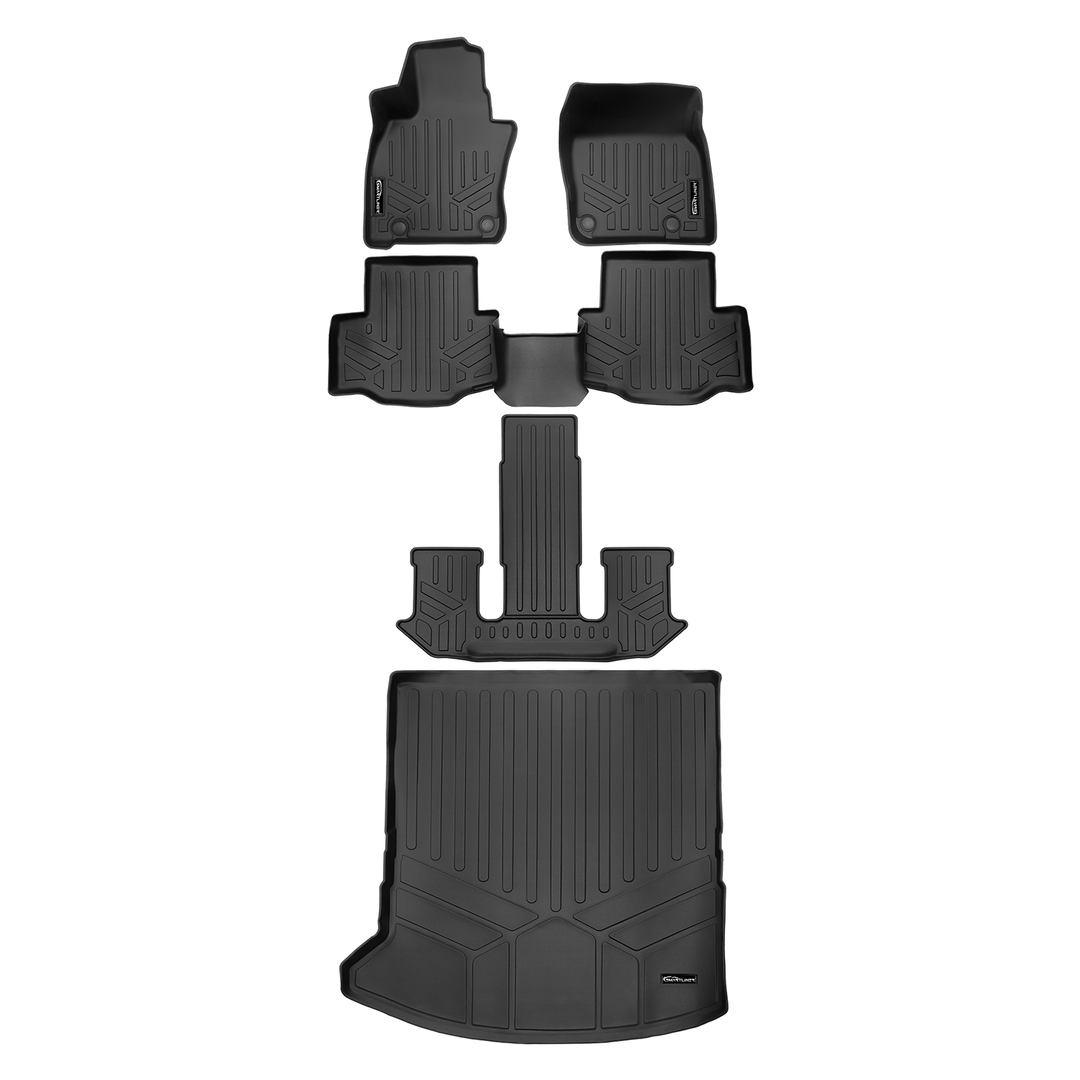 SMARTLINER Floor Liners for 2024-2026 Mazda CX-90 Plug-In Hybrid (Only Fits 2nd Row Bucket Seats With Center Console)