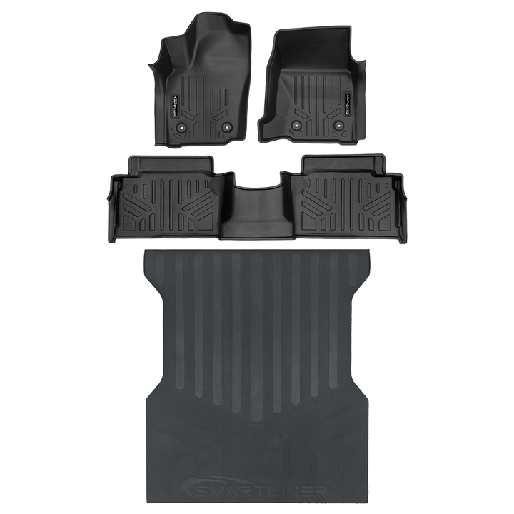 SMARTLINER Floor Liners for 2024-2026 Toyota Tacoma Double Cab (Only Fits[2nd Row Storage]