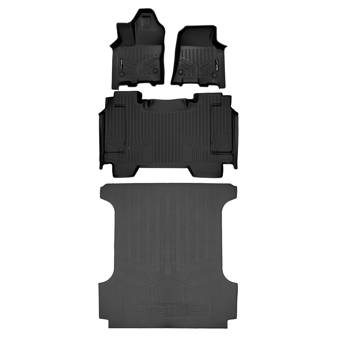 Tapetes SmartCoverage™ a medida para Ram 1500 Crew Cab 2025-2026 sin caja de almacenamiento debajo del asiento trasero (asientos individuales)