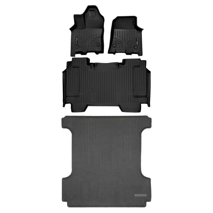 Tapetes SmartCoverage™ a medida para Ram 1500 Crew Cab 2025-2026 sin caja de almacenamiento debajo del asiento trasero (asientos individuales)