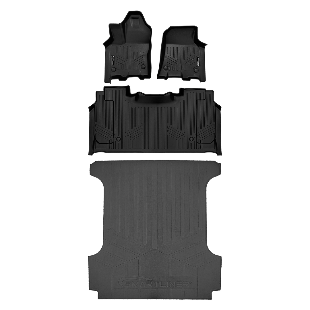 Tapetes SmartCoverage™ a medida para Ram 1500 Crew Cab 2025-2026 con caja de almacenamiento debajo del asiento trasero