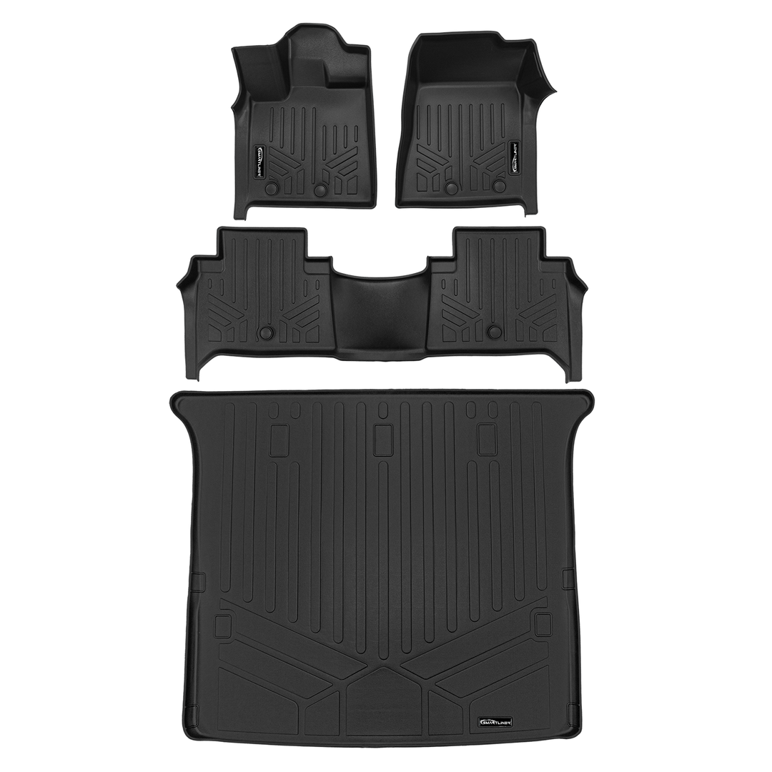 SMARTLINER Floor Liners for 2025-2026 Infiniti QX80/2025 Nissan Armada Without Bucket Seats & Center Console Only