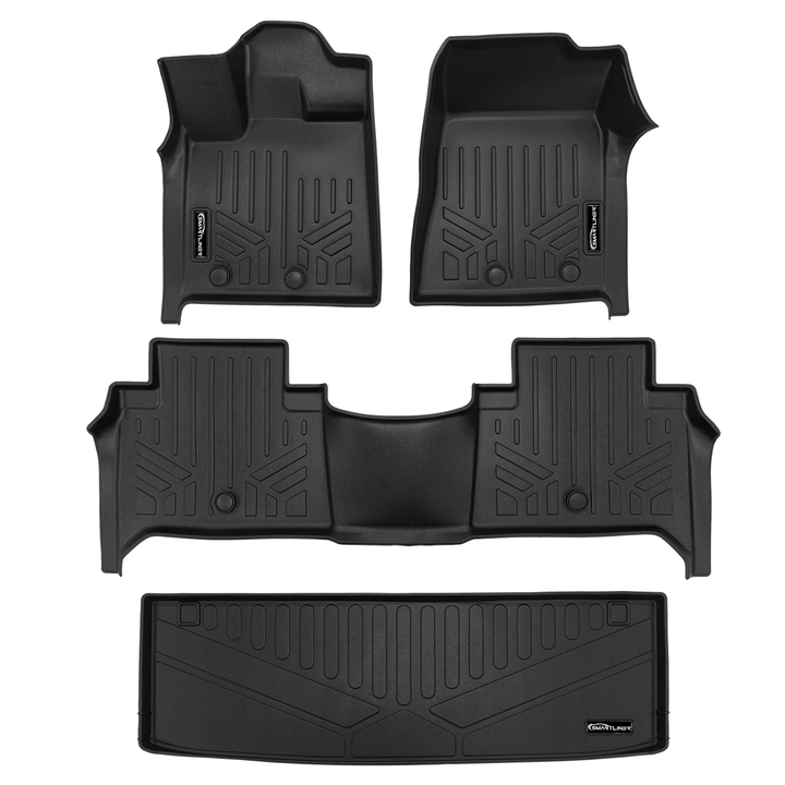 SMARTLINER Floor Liners for 2025-2026 Infiniti QX80/2025 Nissan Armada Without Bucket Seats & Center Console Only