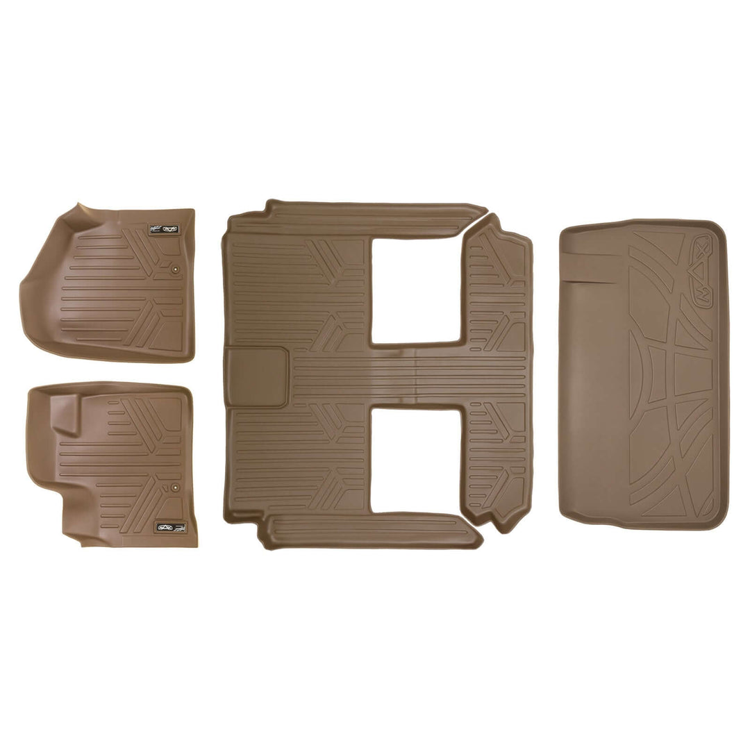 Smart Trim™ Floor Liners For 2013-2020 Dodge Grand Caravan (2nd Row Bucket) (1st Row Console)