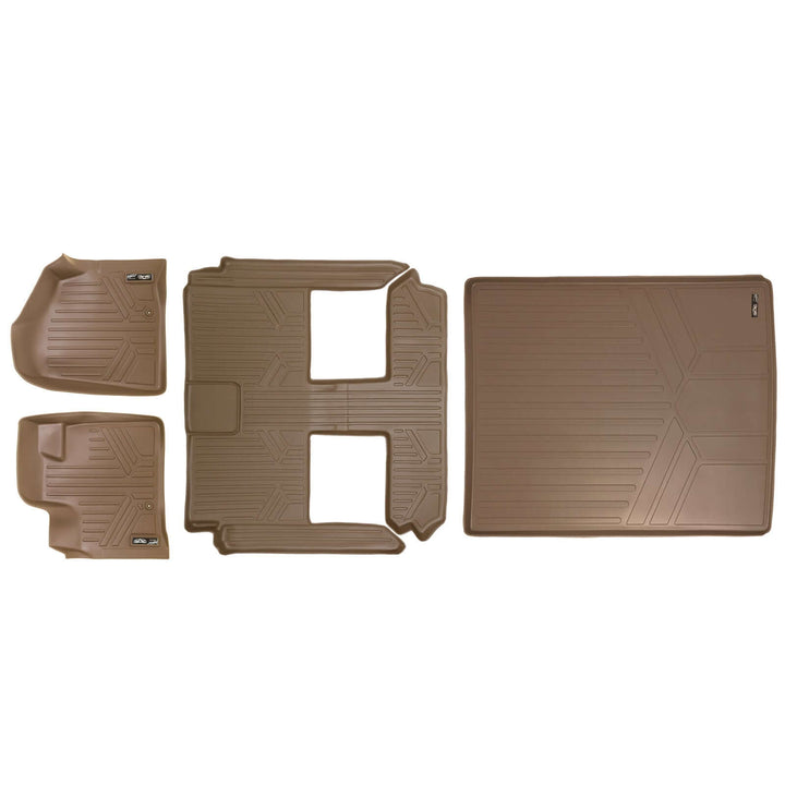 Smart Trim™ Floor Liners For 2013-2020 Dodge Grand Caravan (2nd Row Bucket) (1st Row Console)