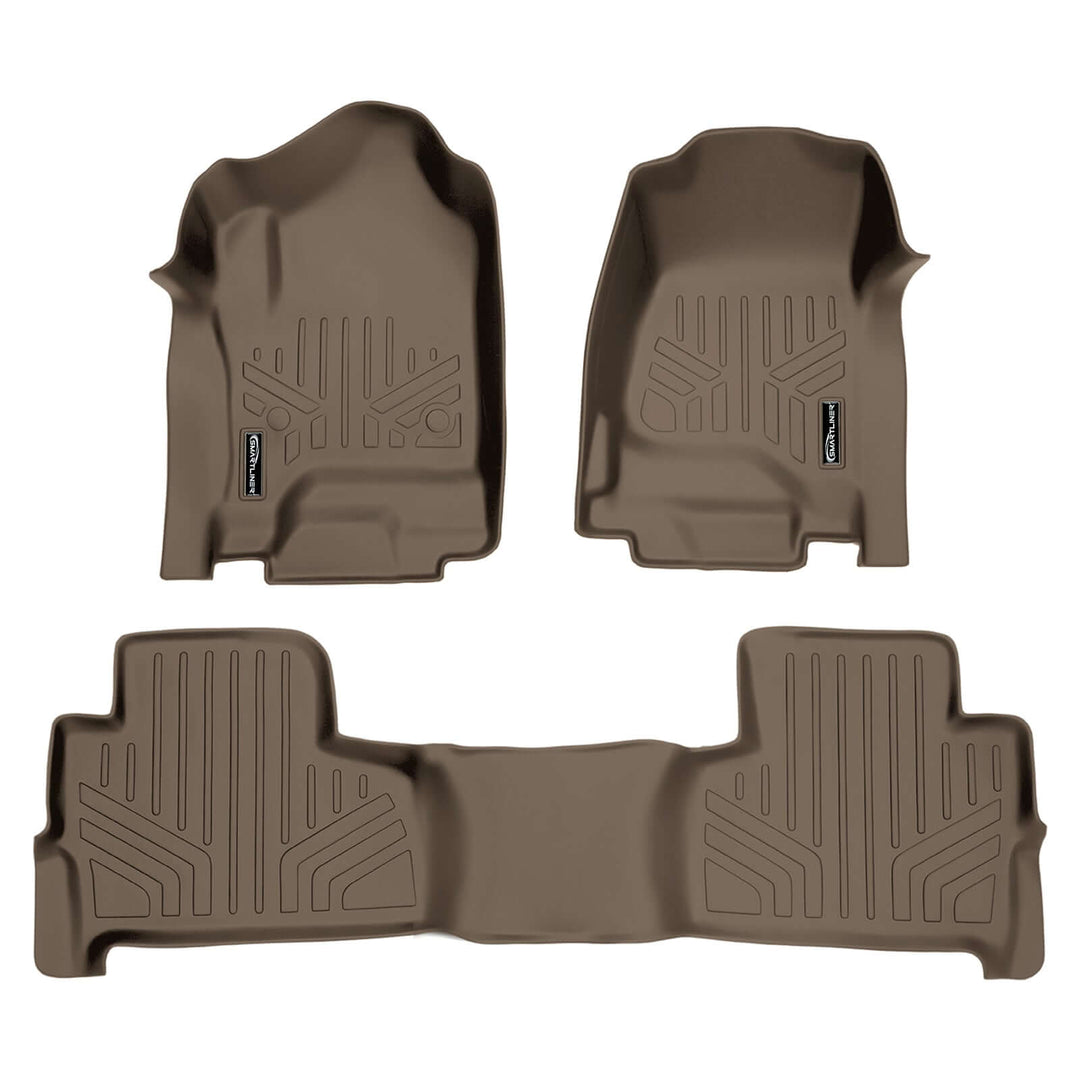 Smart Trim™ Floor Liners For 2015-2020 Chevrolet Tahoe / GMC Yukon (2nd Row Bucket)