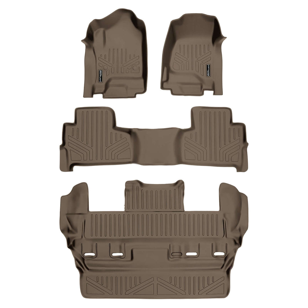 Smart Trim™ Floor Liners For 2015-2020 Chevrolet Tahoe / GMC Yukon (2nd Row Bucket)