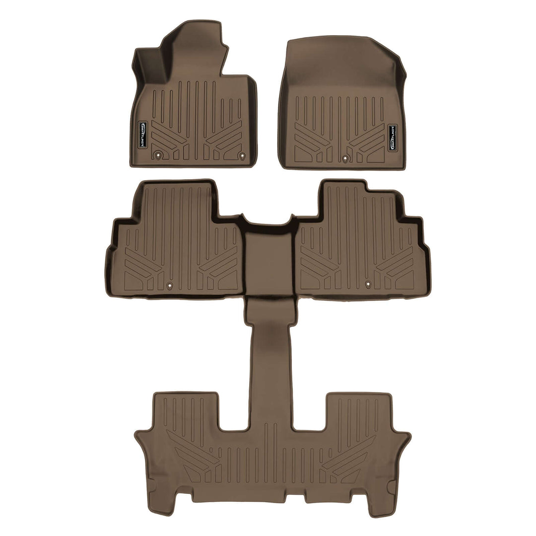 SMARTLINER Floor Liners for 2020-2025 Kia Telluride (2nd Row Bucket) with in between Coverage