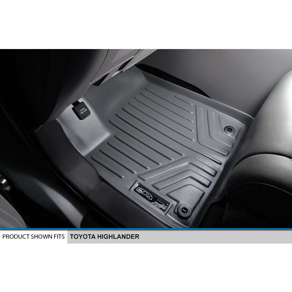SMARTLINER Custom Fit Floor Liners For 2014-2019 Toyota Highlander Hybrid (with 2nd Row Bench Seat)