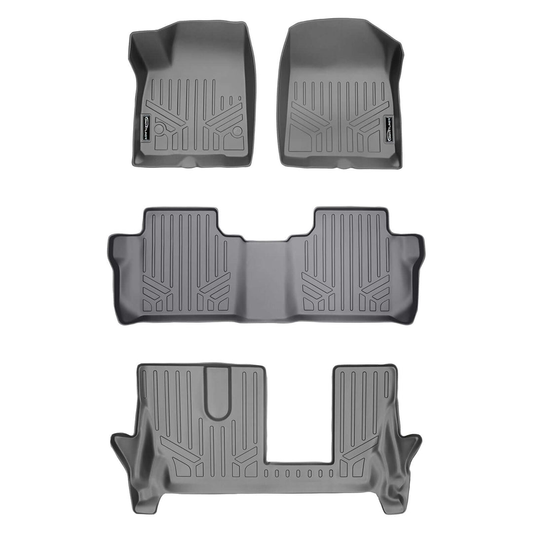SMARTLINER Custom Fit Floor Liners For 2020-2025 Cadillac XT6 with 2nd Row Bench Seat