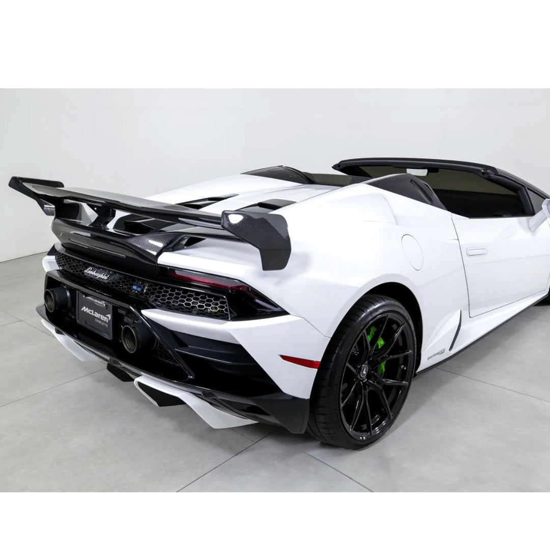 AP Style Dry Carbon Fiber Rear Wing with Base Panel for Lamborghini Huracan LP580 LP610 EVO