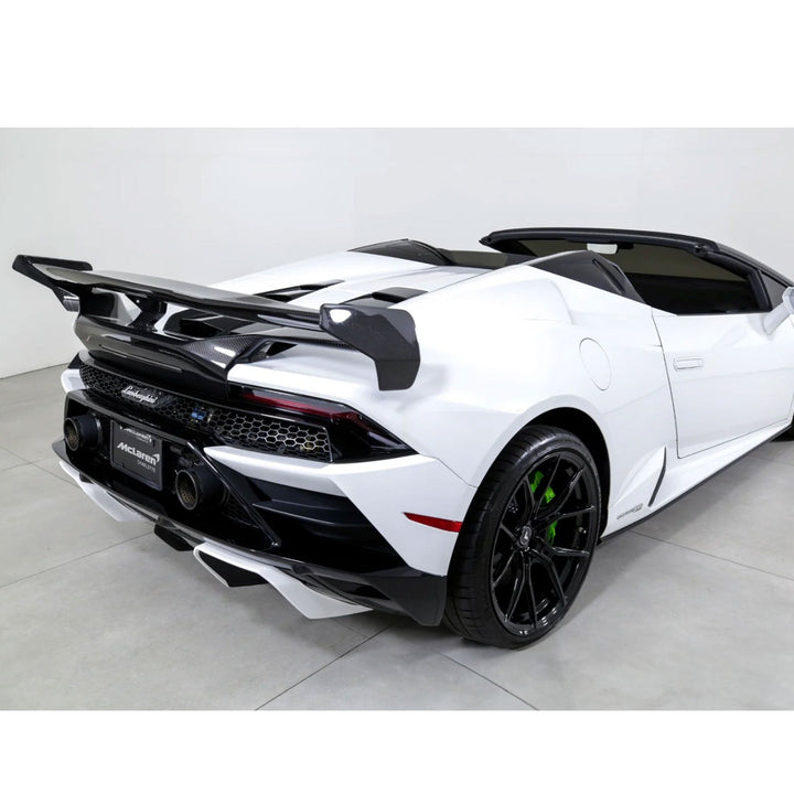AP Style Dry Carbon Fiber Rear Wing with Base Panel for Lamborghini Huracan LP580 LP610 EVO