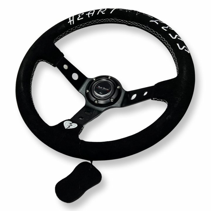 Suede Steering Wheel + Hub Adapter Kit For Subaru Impreza WRX STI Legacy Eclipse