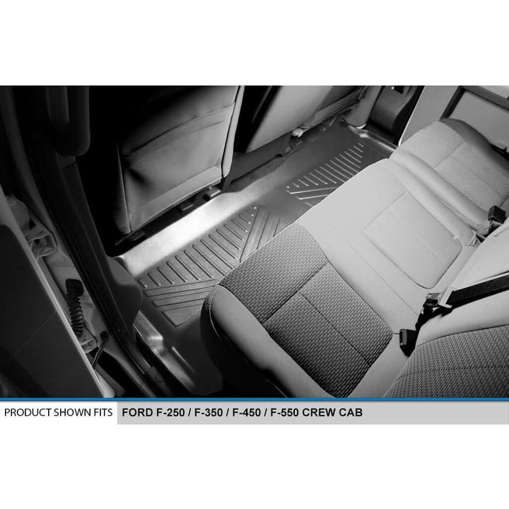 SMARTLINER Custom Fit Floor Liners For 2012-2016 F-250/F-350/F-450 Super Duty Crew Cab with Raised Drivers Side Pedal