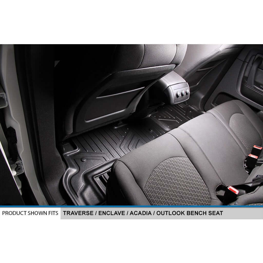 SMARTLINER Floor Liners for Traverse/Enclave/Acadia/Outlook ((2nd Row Bench))