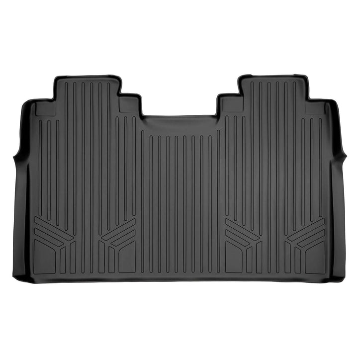 Tapetes SMARTLINER a medida para Ford F-250/F-350 Super Crew Cab (modelos 2017-2025) con asiento corrido en la primera fila, cobertura sobre el túnel central y sin espacio de almacenamiento bajo el asiento de la segunda fila.