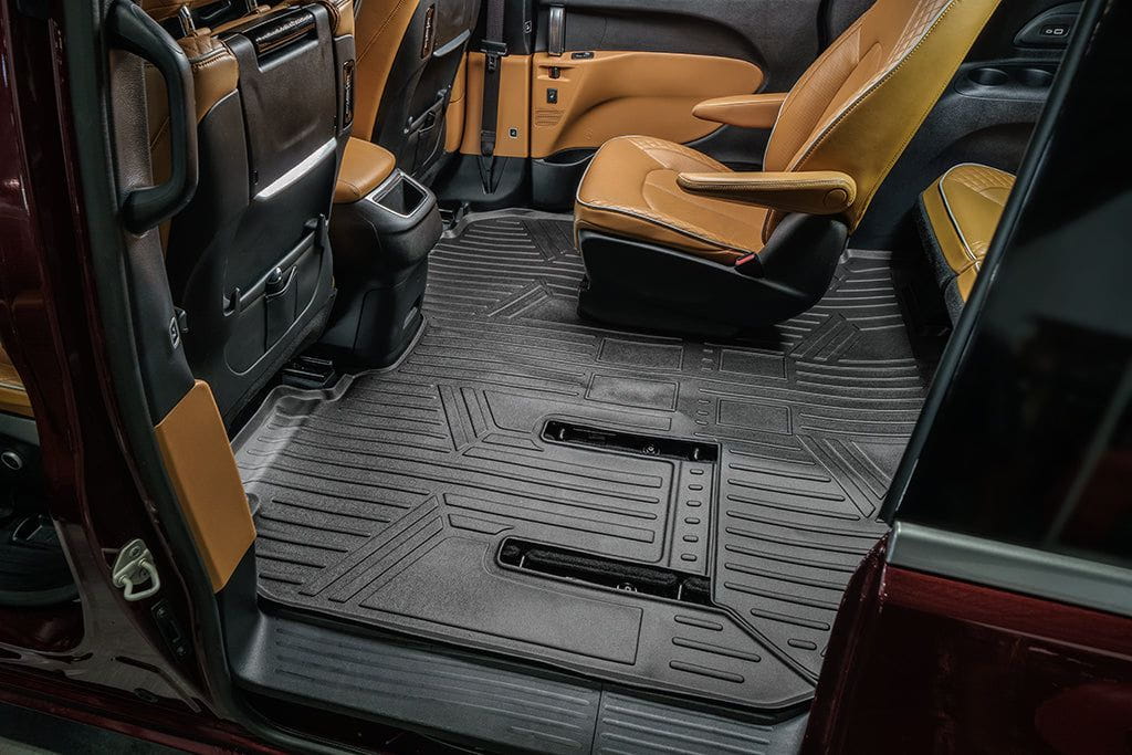 SMARTLINER Black 3 Row Liner Set & Cargo Liner Behind 3rd Row Compatible With 2021-2026 Chrysler Pacifica (Fits Pinnacle)