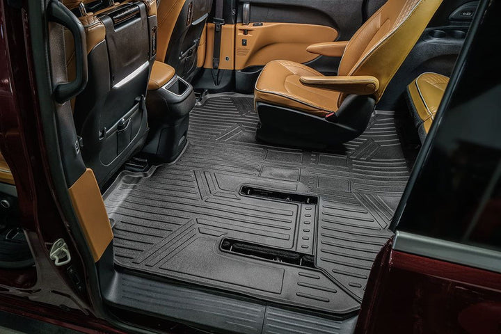 SMARTLINER Black 3 Row Liner Set & Cargo Liner Behind 3rd Row Compatible With 2021-2026 Chrysler Pacifica (Fits Limited)
