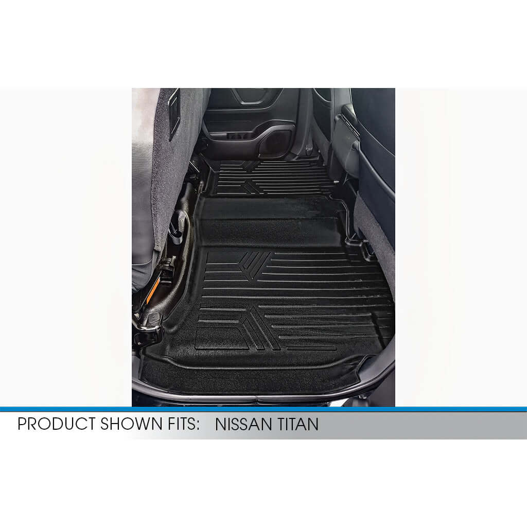 SMARTLINER Floor Liners for 2017-2024 Nissan Titan XD Crew Cab (1st Row Bench) No Underseat ToolBox