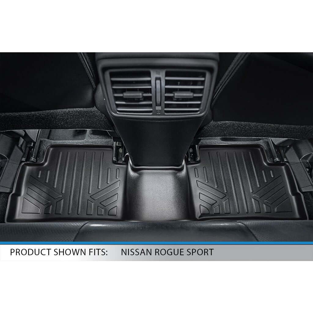 SMARTLINER Floor Liners for 2017-2024 Nissan Rogue Sport - Factory Cargo Tray in Highest Position (No S Models)