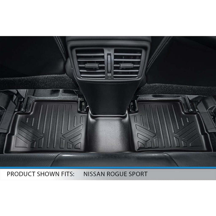 SMARTLINER Floor Liners for 2017-2024 Nissan Rogue Sport - Factory Cargo Tray in Lowest Position