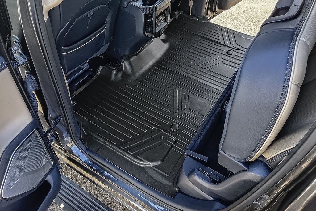 Tapetes SmartCoverage™ a medida para Ram 1500 Crew Cab 2025-2026 con caja de almacenamiento debajo del asiento trasero